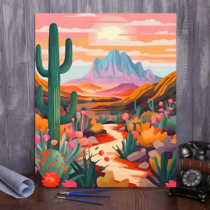 "Vivid Deserts" Series by DIYArtCool™ #10 | Original Paint by Numbers