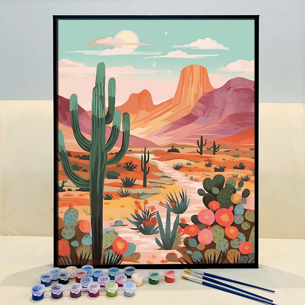 "Vivid Deserts" Series by DIYArtCool™ #11 | Original Paint by Numbers