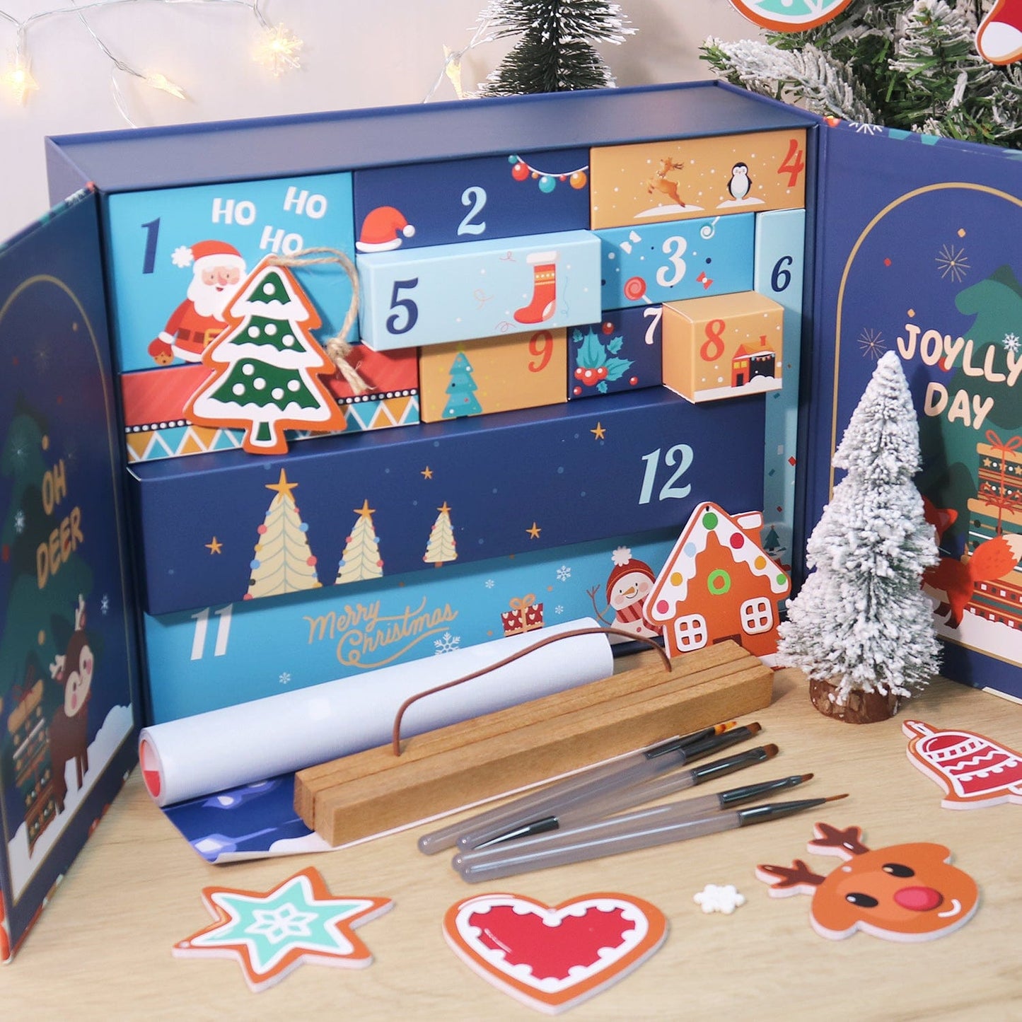 DIYArtCool Christmas Surprise Gift Box 🎄  – Paint by Numbers Edition C