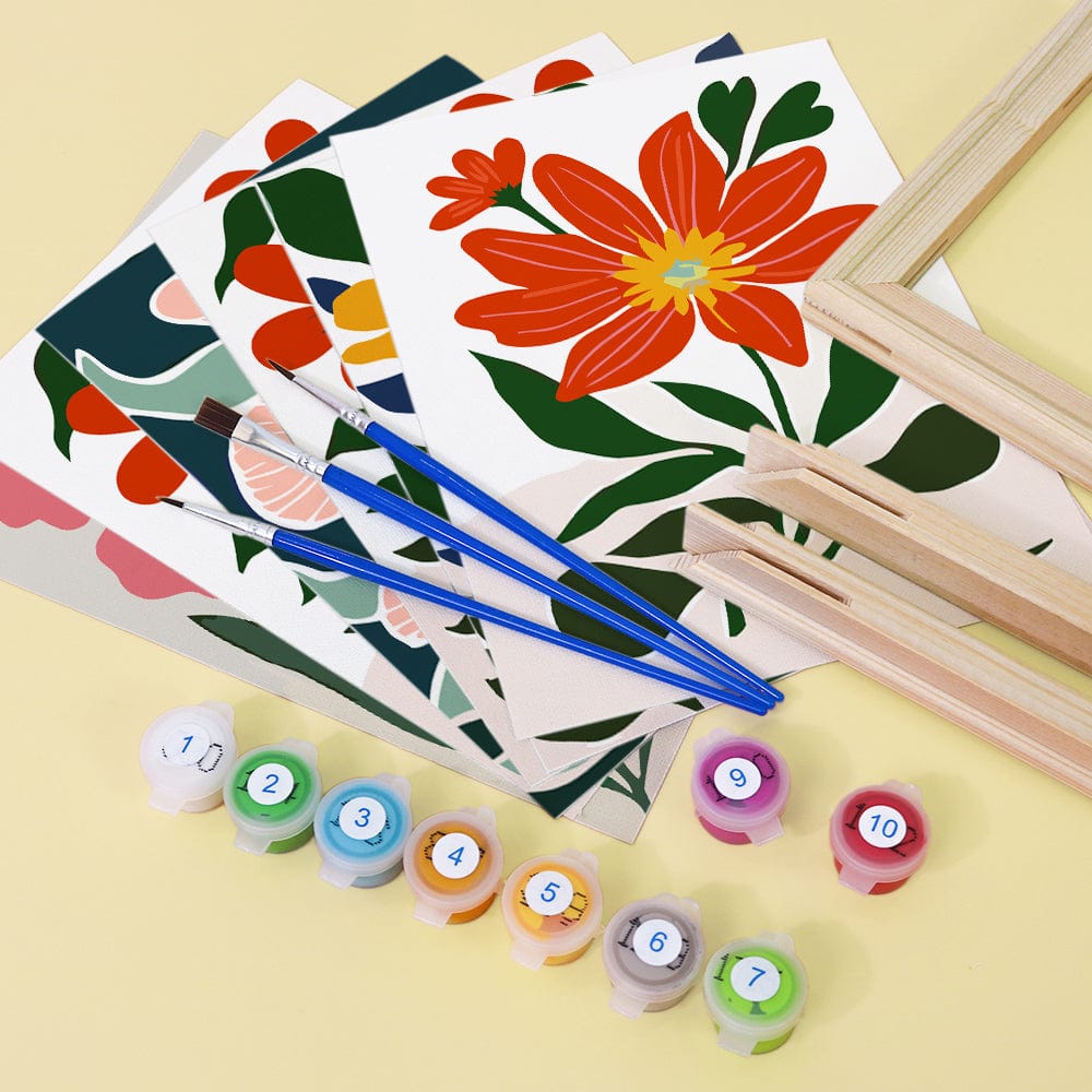 6 Mini Paintings – Botanical Rhythm Set (5.9” x 7.9” / 15 x 20 cm)