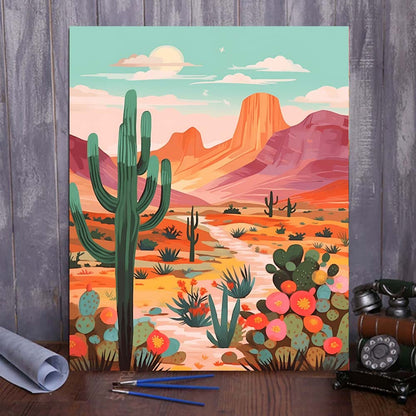 "Vivid Deserts" Series by DIYArtCool™ #11 | Original Paint by Numbers