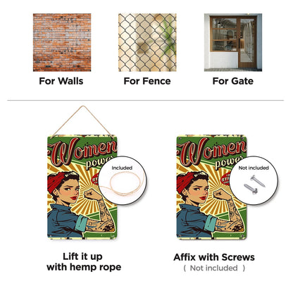 DIYArtCool™ Metal Bar/Posters Art Paint By Numbers- Women Power #20 (20x30cm /7.8"x11.8"）