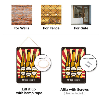 DIYArtCool™ Metal Bar/Posters Art Paint By Numbers- Premium Beer Trio #2 (20x30cm /7.8"x11.8"）