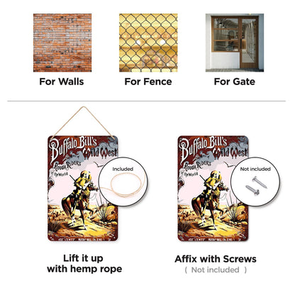 DIYArtCool™ Metal Bar/Posters Art Paint By Numbers- Buffalo Bill's Wild West #22 (20x30cm /7.8"x11.8"）