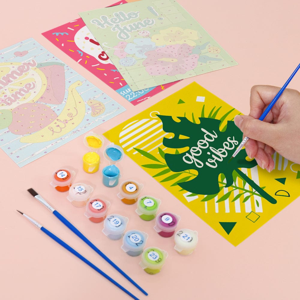 6 Mini Paintings – Summer Vibes Poster Set (5.9” x 7.9” / 15 x 20 cm)