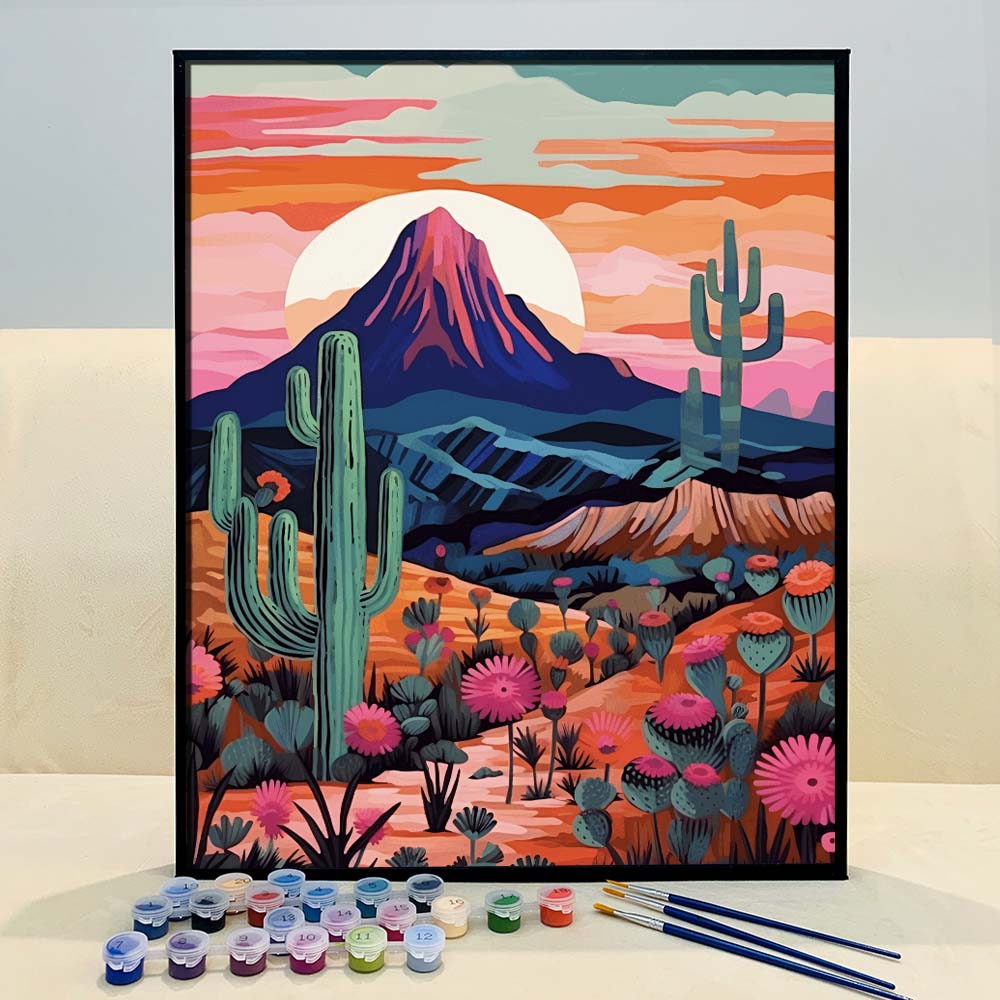 "Vivid Deserts" Series by DIYArtCool™ #12 | Original Paint by Numbers