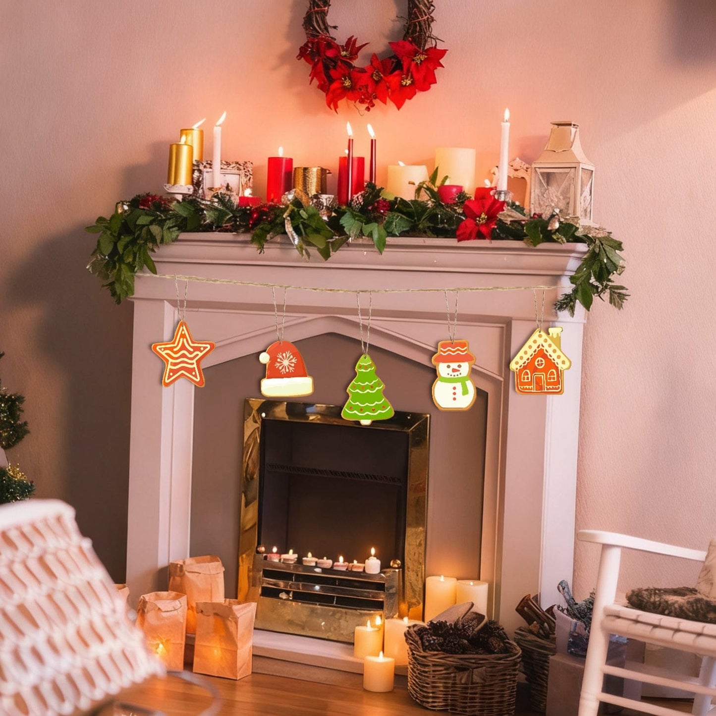 🎄Christmas Decorations Paint-By-Numbers – 8PCS Holiday Craft Set MBH37