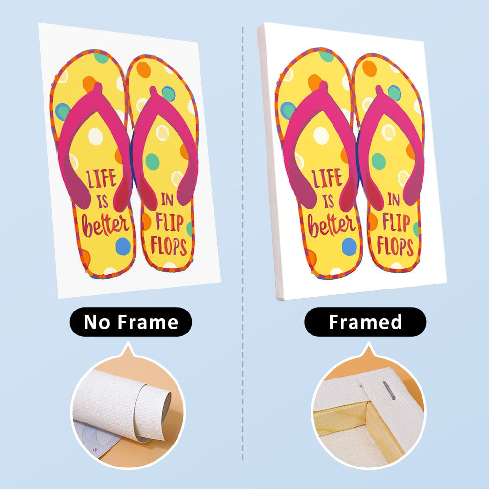 6 Mini Paintings – Flip-Flop Summer Fun Set (5.9” x 7.9” / 15 x 20 cm)