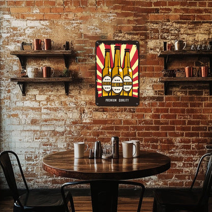 DIYArtCool™ Metal Bar/Posters Art Paint By Numbers- Premium Beer Trio #2 (20x30cm /7.8"x11.8"）