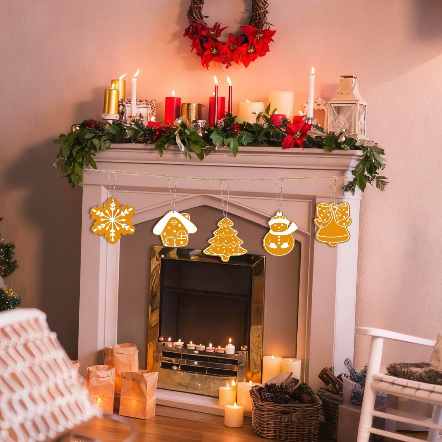 🎄 Christmas Decorations Paint-By-Numbers – 8PCS Holiday Craft Set MBH27