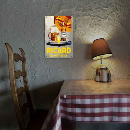 DIYArtCool™ Metal Bar/Posters Art Paint By Numbers- Ricard Apéritif Anisé #17 (20x30cm /7.8"x11.8"）