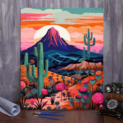 "Vivid Deserts" Series by DIYArtCool™ #12 | Original Paint by Numbers