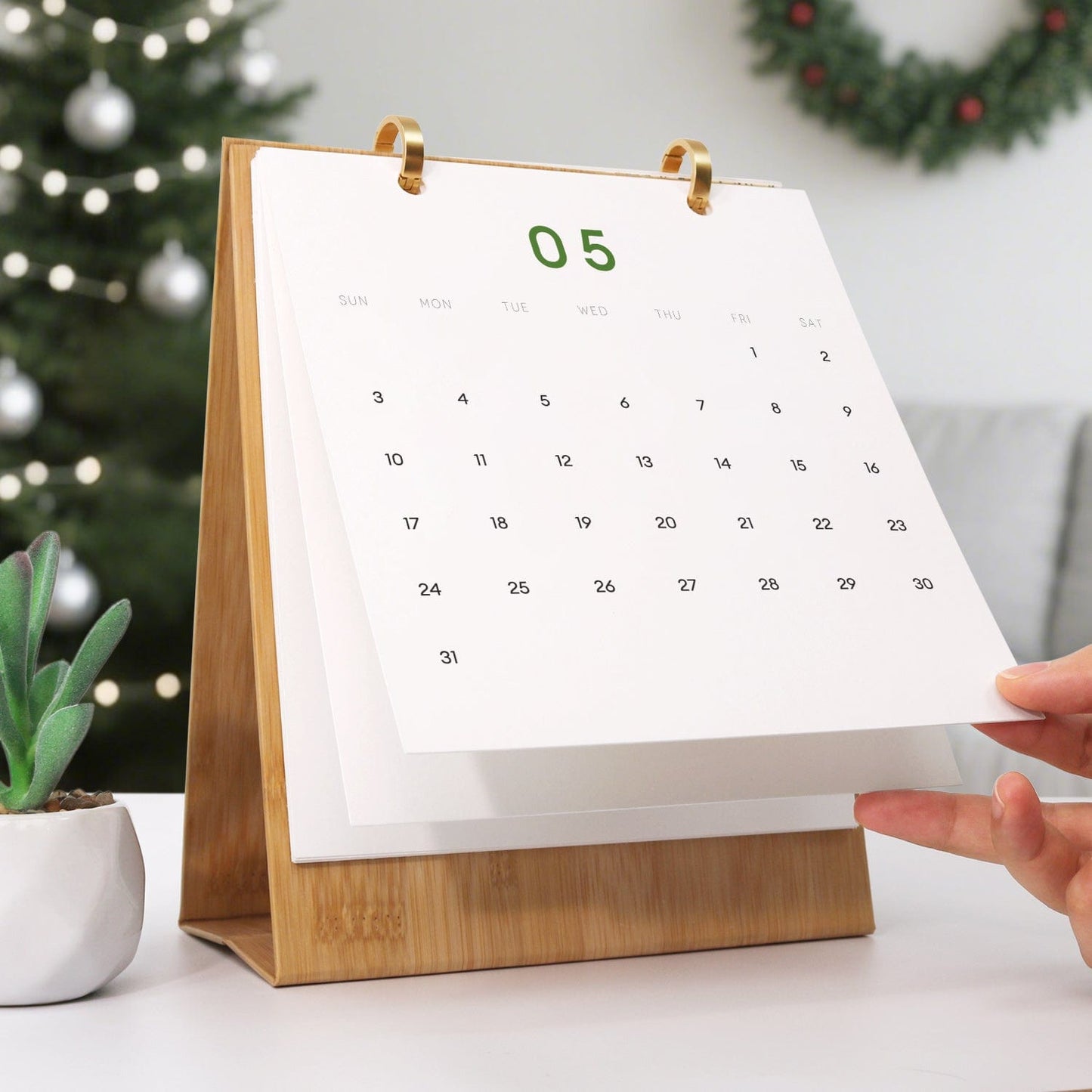 2026 Desk Calendar Series –  Christmas elements /Paint by Numbers(18.2cm x 22.5cm)
