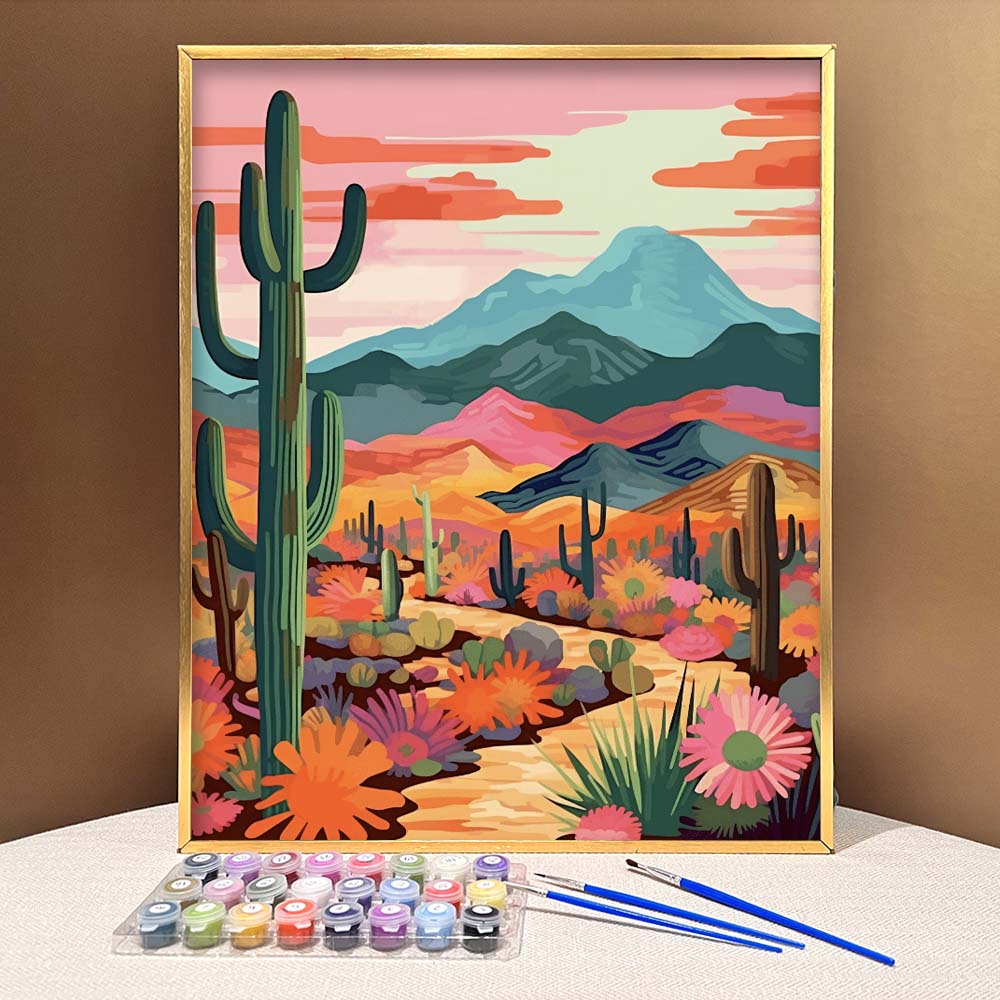 "Vivid Deserts" Series by DIYArtCool™ #13 | Original Paint by Numbers