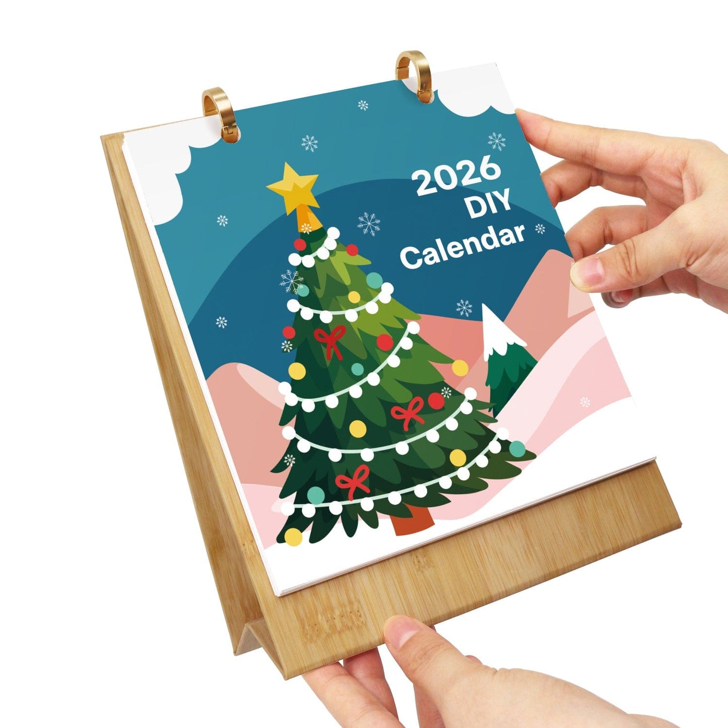 2026 Desk Calendar Series –  Christmas elements /Paint by Numbers(18.2cm x 22.5cm)