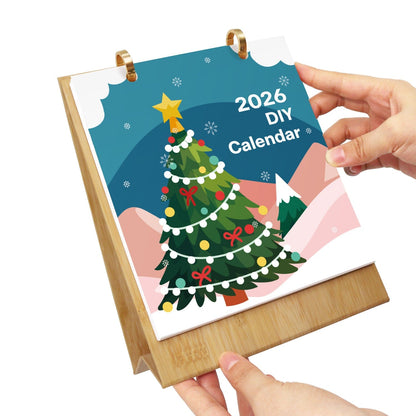 2026 Desk Calendar Series –  Christmas elements /Paint by Numbers(18.2cm x 22.5cm)