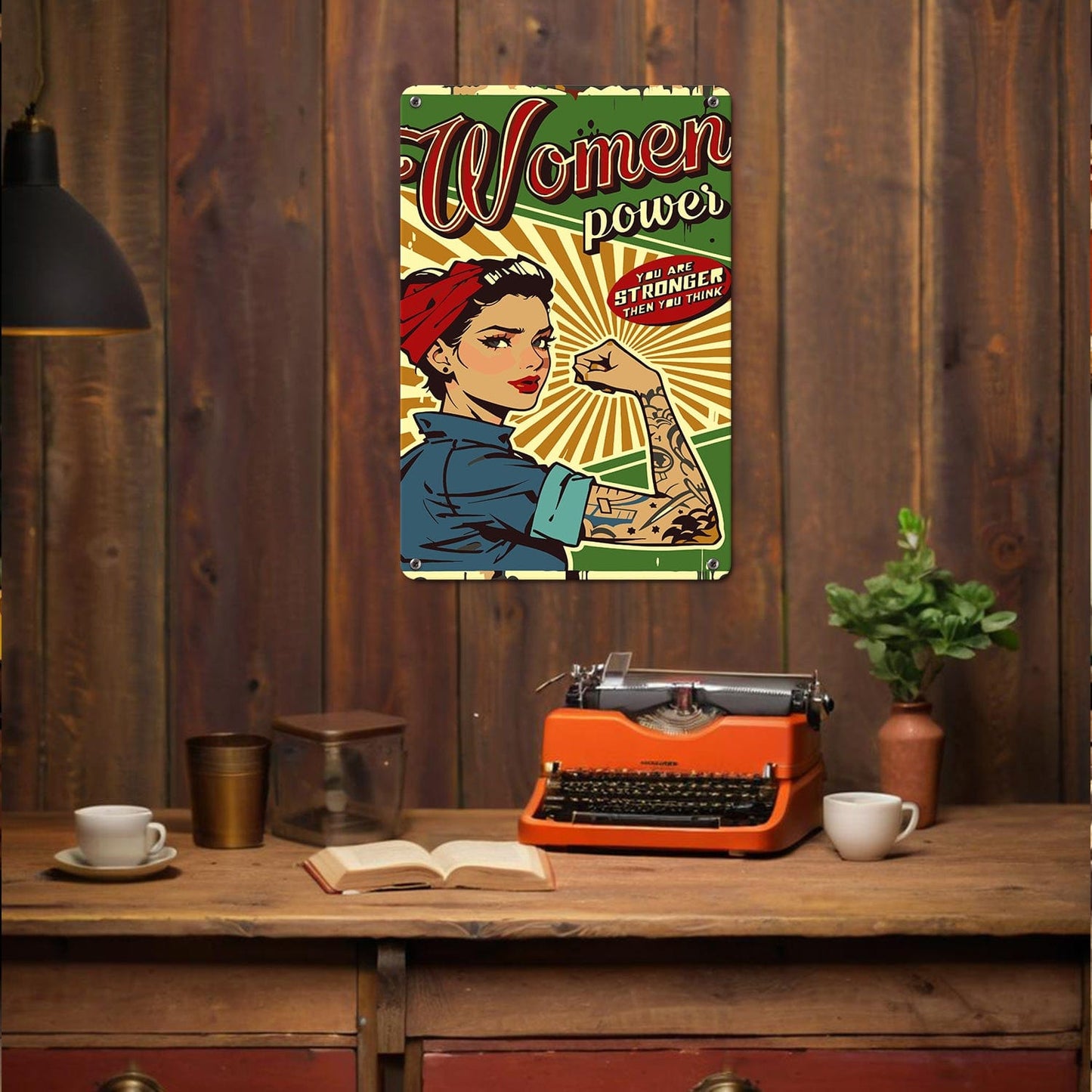 DIYArtCool™ Metal Bar/Posters Art Paint By Numbers- Women Power #20 (20x30cm /7.8"x11.8"）