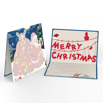 "Christmas card-6Pcs" Series by DIYArtCool #04 | Paint by Numbers(25.8cm*18cm)