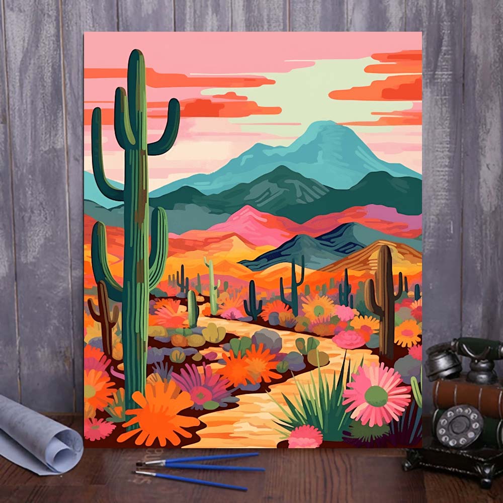 "Vivid Deserts" Series by DIYArtCool™ #13 | Original Paint by Numbers