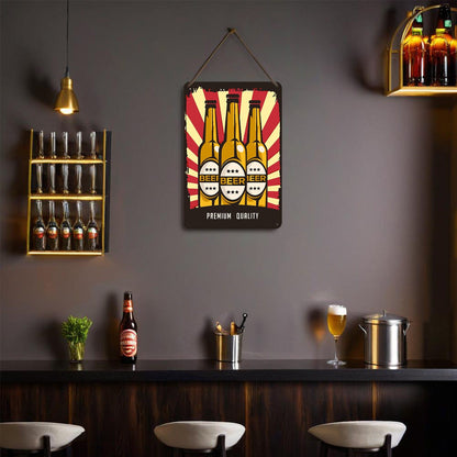 DIYArtCool™ Metal Bar/Posters Art Paint By Numbers- Premium Beer Trio #2 (20x30cm /7.8"x11.8"）