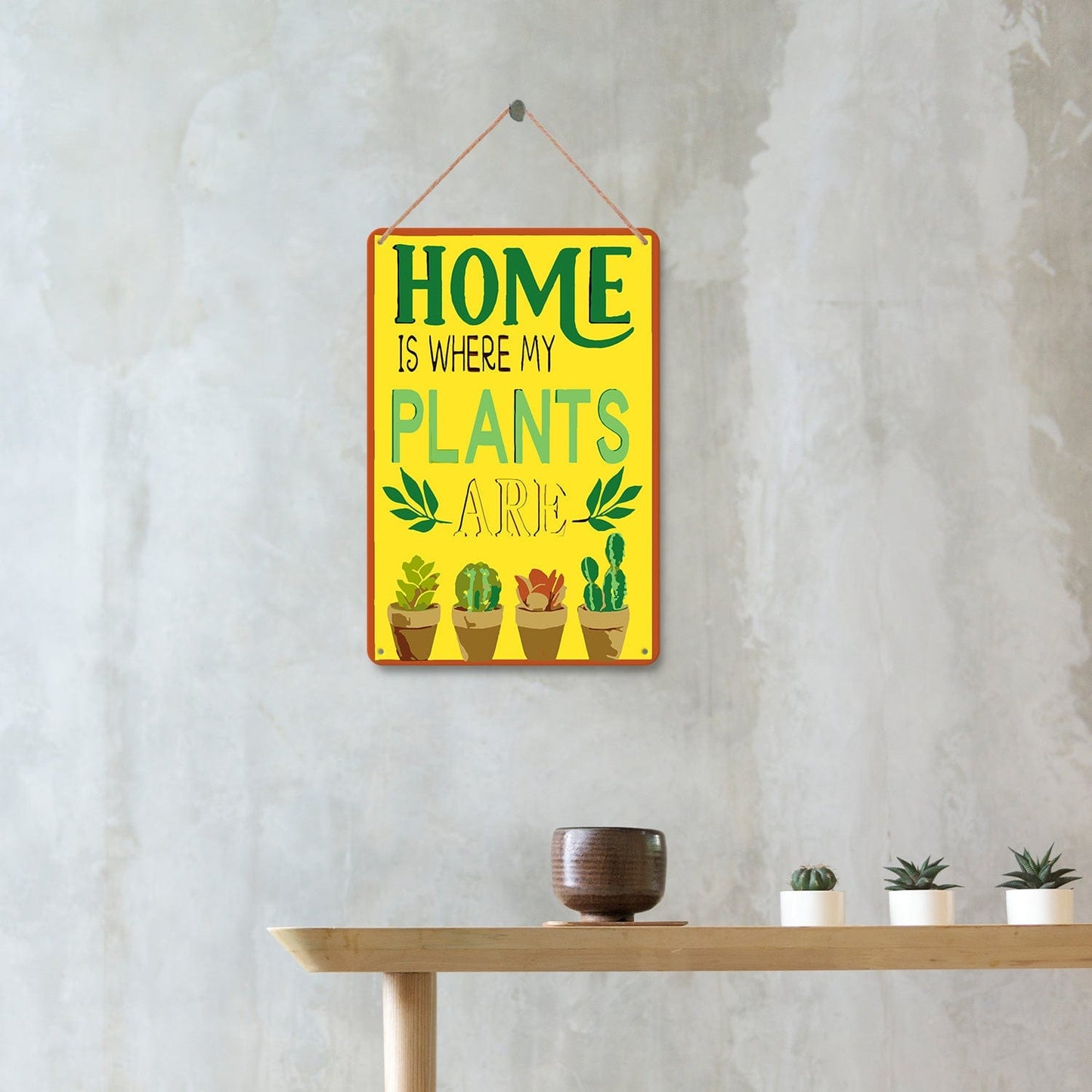 DIYArtCool™ Metal Bar/Posters Art Paint By Numbers- Home Is Where My Plants Are #33 (20x30cm /7.8"x11.8"）