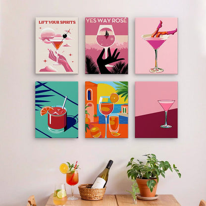 6 Mini Paintings – Pink Hour Paintings (5.9” x 7.9” / 15 x 20 cm)