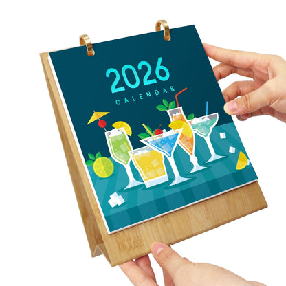 2026 Desk Calendar Series –  Cocktails /Paint by Numbers(18.2cm x 22.5cm)