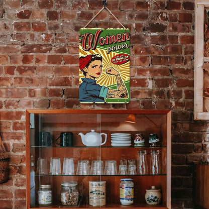 DIYArtCool™ Metal Bar/Posters Art Paint By Numbers- Women Power #20 (20x30cm /7.8"x11.8"）