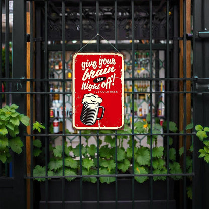 DIYArtCool™ Metal Bar/Posters Art Paint By Numbers- Brain Break Brew #12 (20x30cm /7.8"x11.8"）