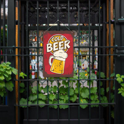 DIYArtCool™ Metal Bar/Posters Art Paint By Numbers- Cold Beer Classic  #06(20x30cm /7.8"x11.8"）