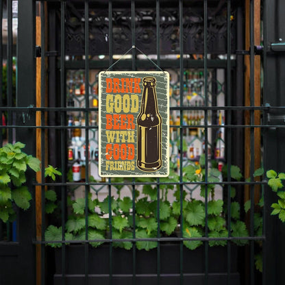 DIYArtCool™ Metal Bar/Posters Art Paint By Numbers- Good Beer & Great Company #11 (20x30cm /7.8"x11.8"）