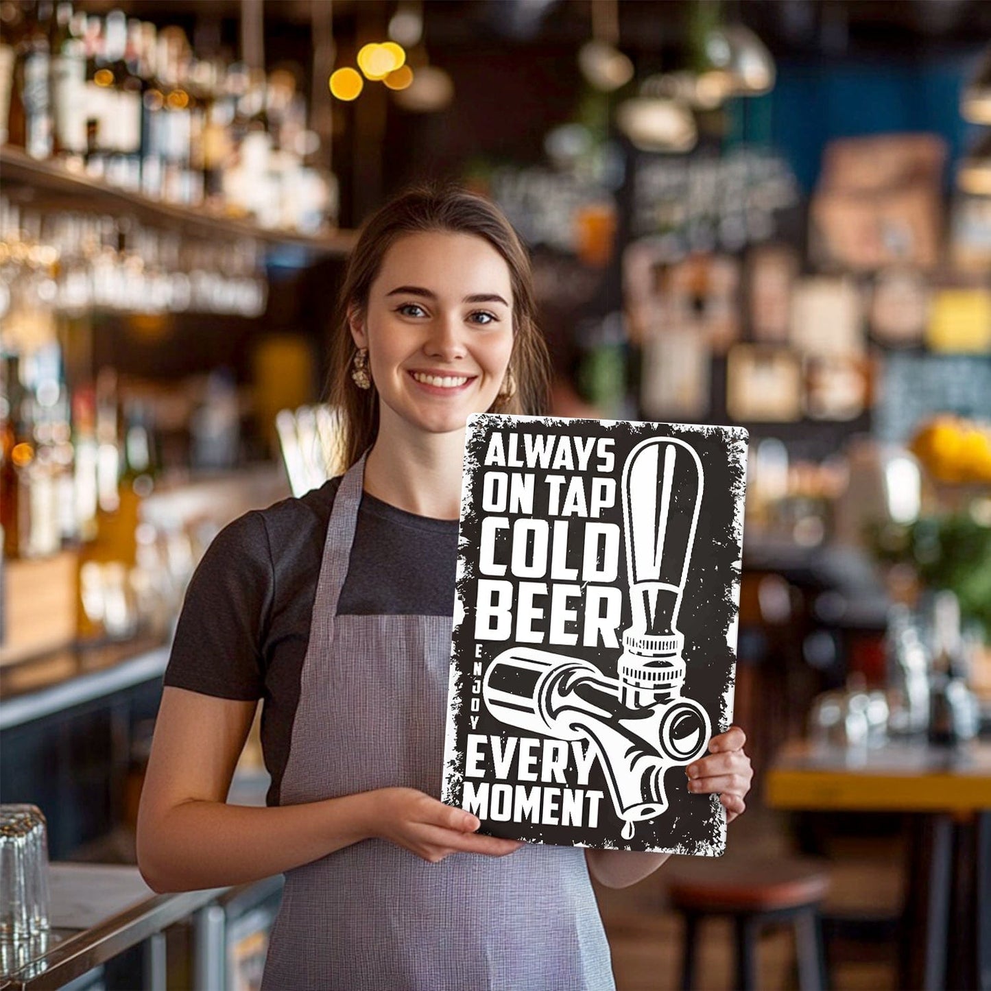 DIYArtCool™ Metal Bar/Posters Art Paint By Numbers- Cold Beer On Tap #07 (20x30cm /7.8"x11.8"）