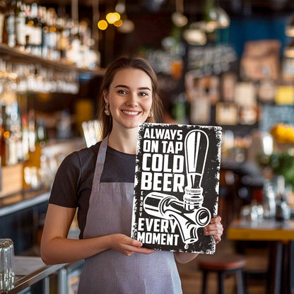 DIYArtCool™ Metal Bar/Posters Art Paint By Numbers- Cold Beer On Tap #07 (20x30cm /7.8"x11.8"）