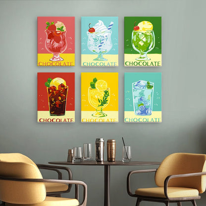 6 Mini Paintings – Summer Treats (5.9” x 7.9” / 15 x 20 cm)