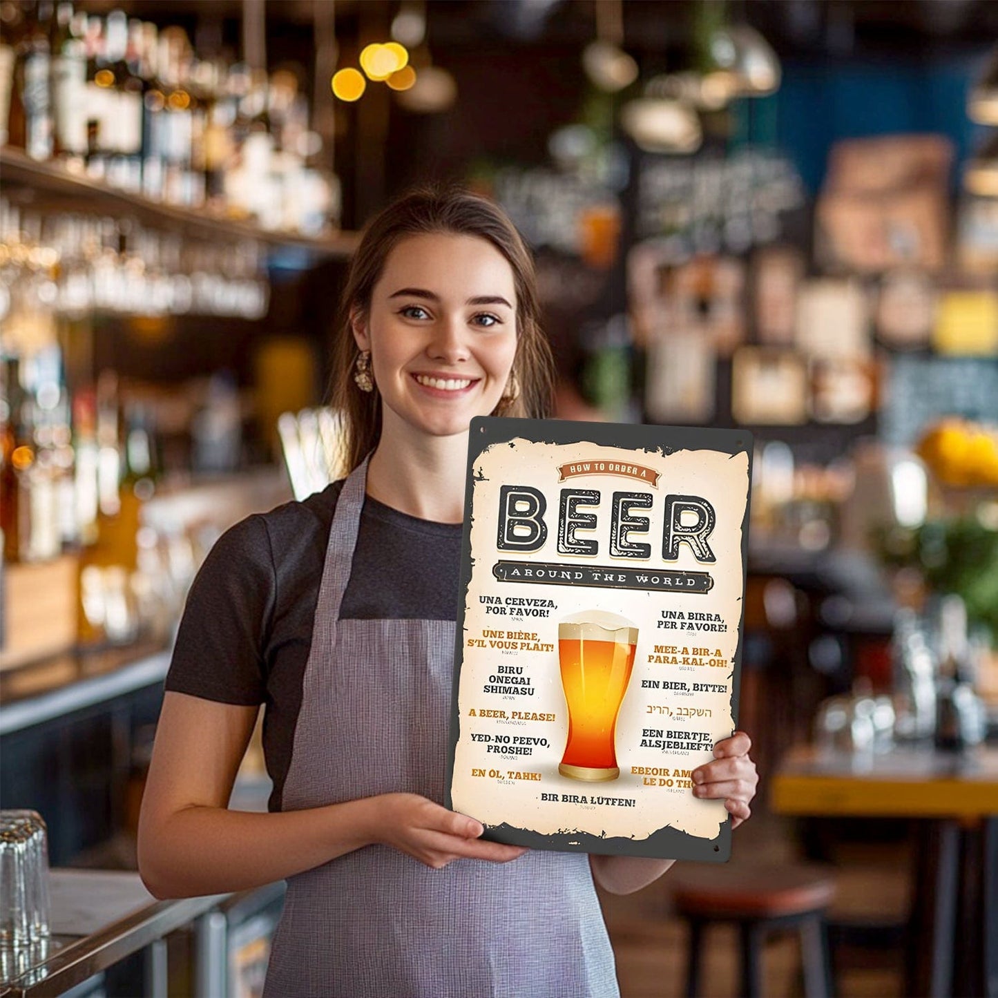 DIYArtCool™ Metal Bar/Posters Art Paint By Numbers- Beer Please! #01（20x30cm /7.8"x11.8"）