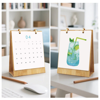 2026 Desk Calendar Series –  Drinks /Paint by Numbers(18.2cm x 22.5cm)