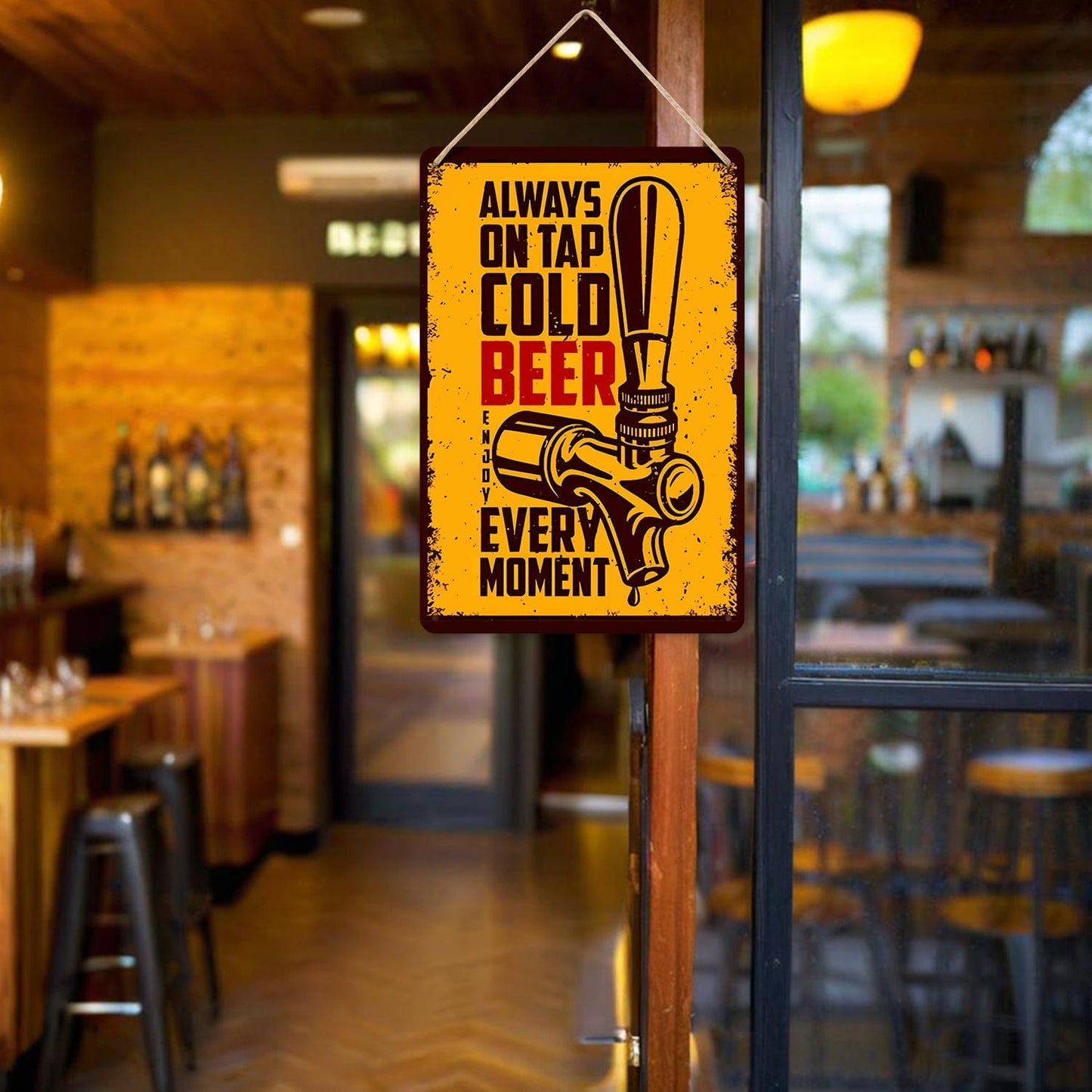 DIYArtCool™ Metal Bar/Posters Art Paint By Numbers- On Tap Cold Bee #04 (20x30cm /7.8"x11.8"）