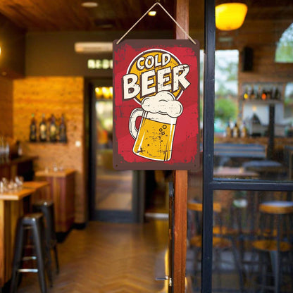 DIYArtCool™ Metal Bar/Posters Art Paint By Numbers- Cold Beer Classic  #06(20x30cm /7.8"x11.8"）