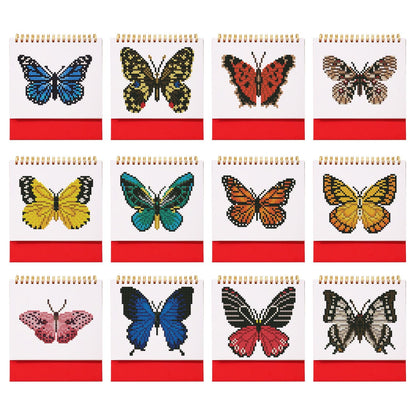 DIYArtCool™ 2026 Desk Calendar Series – Butterflies /Diamond Painting(17cm x 15cm)