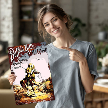 DIYArtCool™ Metal Bar/Posters Art Paint By Numbers- Buffalo Bill's Wild West #22 (20x30cm /7.8"x11.8"）