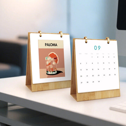 2026 Desk Calendar Series –  Cocktails /Paint by Numbers(18.2cm x 22.5cm)