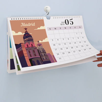 2026 Calendar Series – World Scenic Spots / Animal Series /Paint by Numbers(28.3cm x 21cm)
