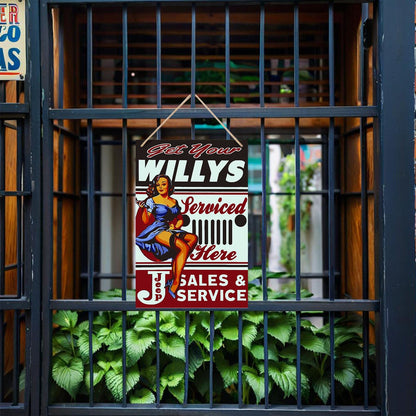 DIYArtCool™ Metal Bar/Posters Art Paint By Numbers- Get Your Willys Serviced #21 (20x30cm /7.8"x11.8"）