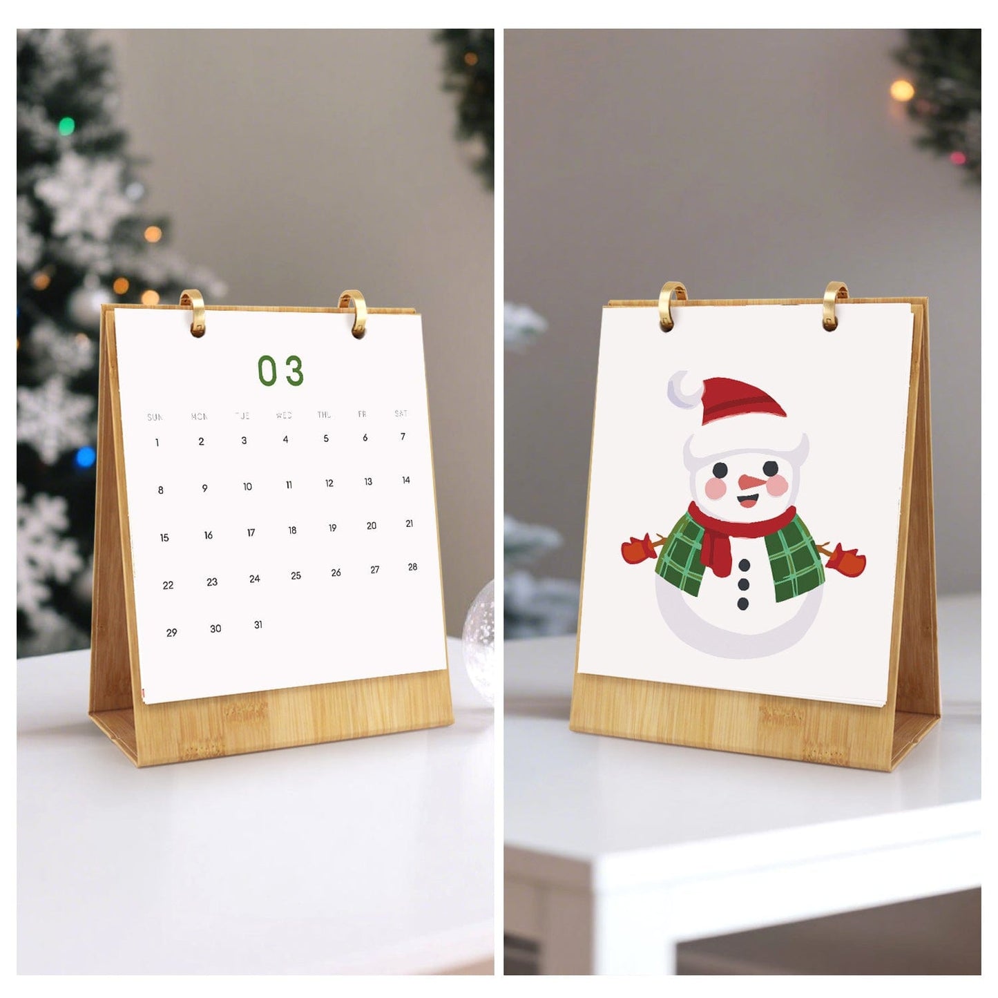 2026 Desk Calendar Series –  Christmas elements /Paint by Numbers(18.2cm x 22.5cm)