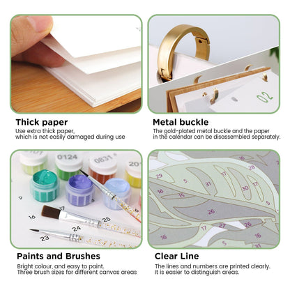 2026 Desk Calendar Series –  Plants /Paint by Numbers(18.2cm x 22.5cm)