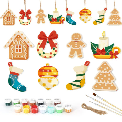 🎄Christmas Decorations Paint-By-Numbers – 8PCS Holiday Craft Set MBH41
