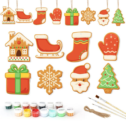 🎄Christmas Decorations Paint-By-Numbers – 8PCS Holiday Craft Set MBH32