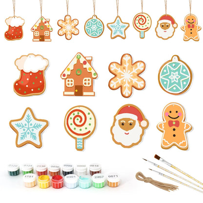 🎄Christmas Decorations Paint-By-Numbers – 8PCS Holiday Craft Set MBH38