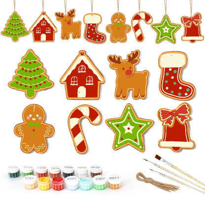 🎄 Christmas Decorations Paint-By-Numbers– 8PCS Holiday Craft Set MBH24