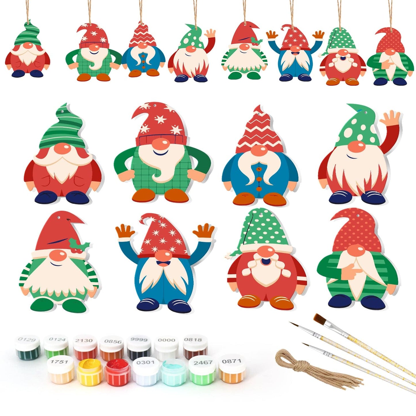 🎄Christmas Decorations Paint-By-Numbers – 8PCS Holiday Craft Set MBH28